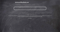 Desktop Screenshot of betterworldhandbook.com